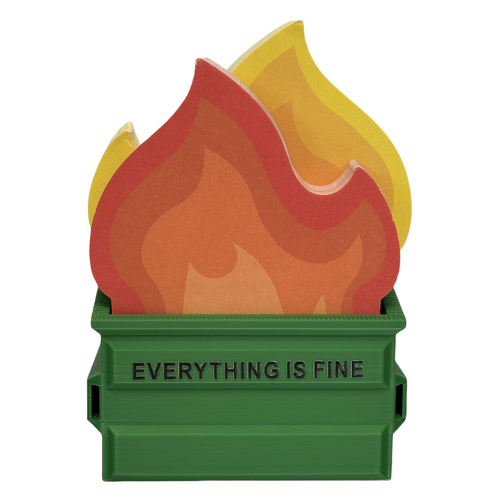Dumpster Fire Meme Emotional Support Sticky Notes - Cute Office Desk Accessories - Funny White Elephant Gifts For Women Men Teacher