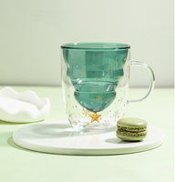 Snow Christmas Tree Design Double Wall Glasses