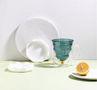 Snow Christmas Tree Design Double Wall Glasses