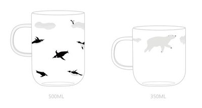 Glass polar series penguin polar bear