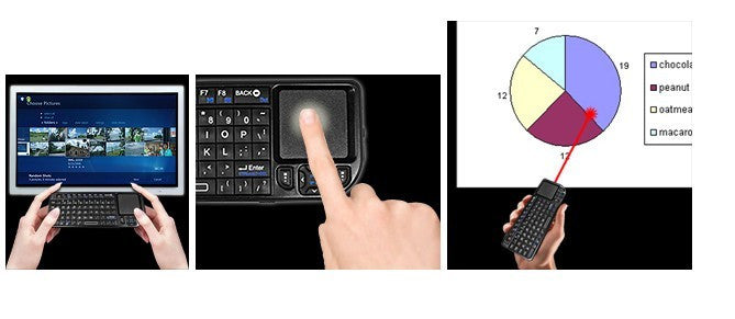 2.4G Wireless Mini Keyboard with Touchpad and Laser Pointer
