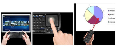 2.4G Wireless Mini Keyboard with Touchpad and Laser Pointer