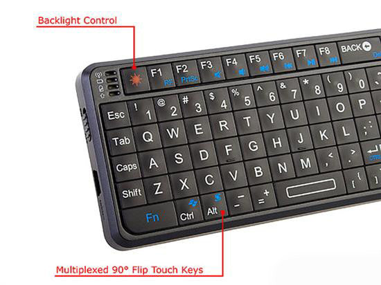 2.4G Wireless Mini Keyboard with Touchpad and Laser Pointer