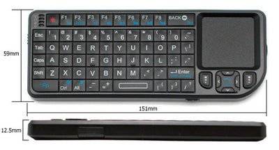 2.4G Wireless Mini Keyboard with Touchpad and Laser Pointer