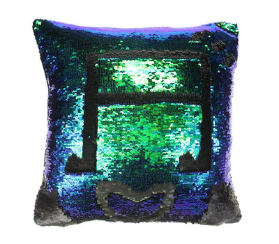 Mermaid Sequin Throw Pillows Drawing Decorative Cushion