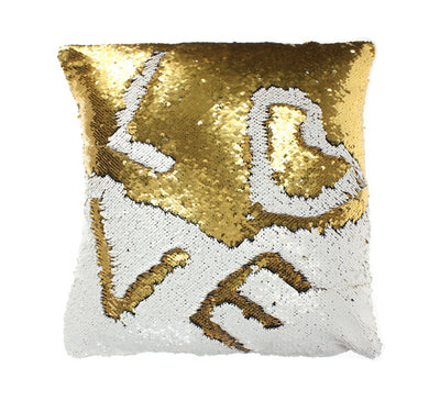 Mermaid Sequin Throw Pillows Drawing Decorative Cushion
