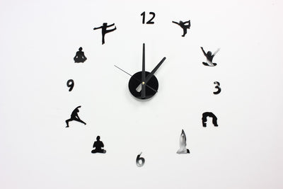 DIY Adhesive Yoga Wall Clock