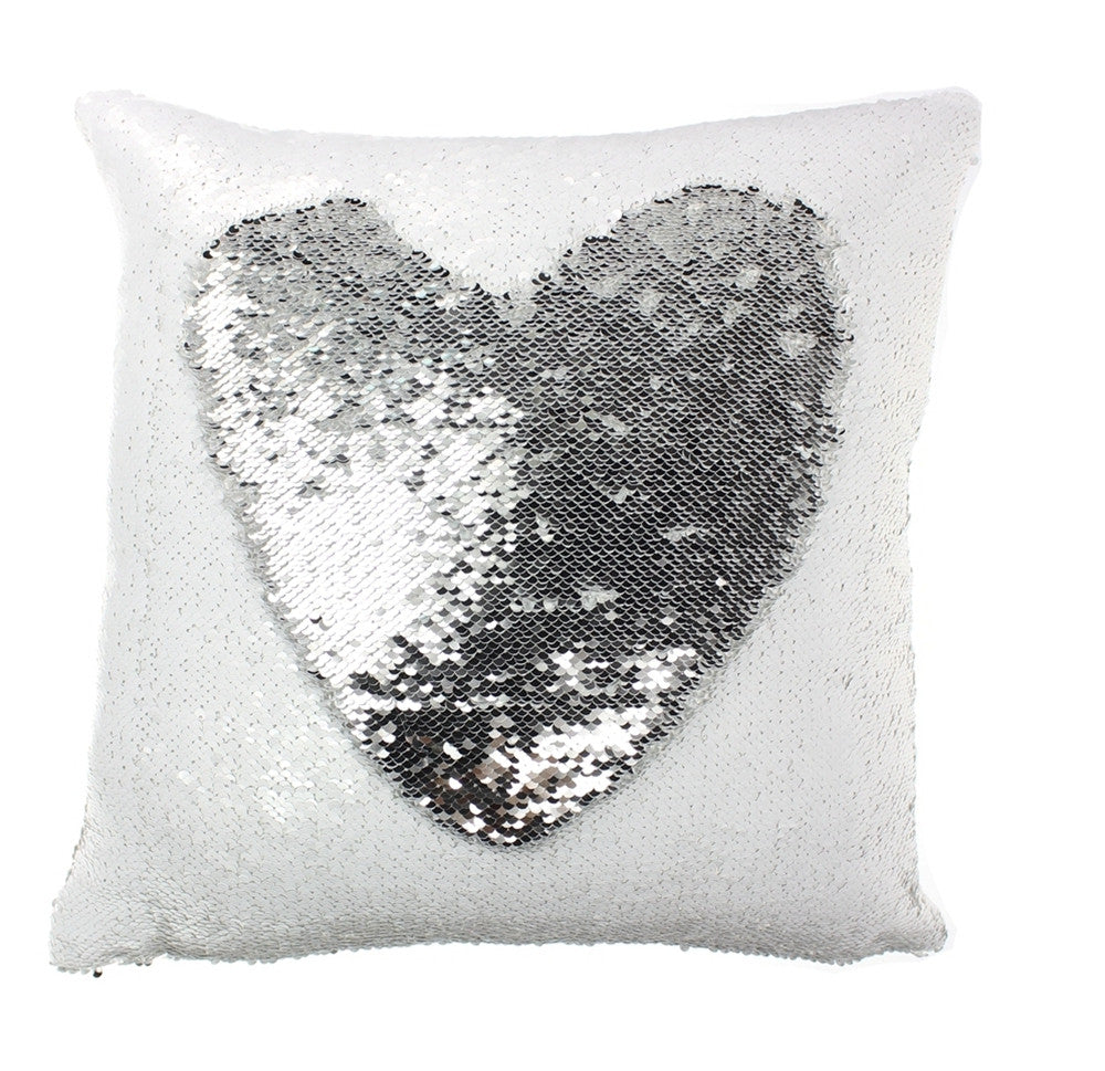 Mermaid Sequin Throw Pillows Drawing Decorative Cushion