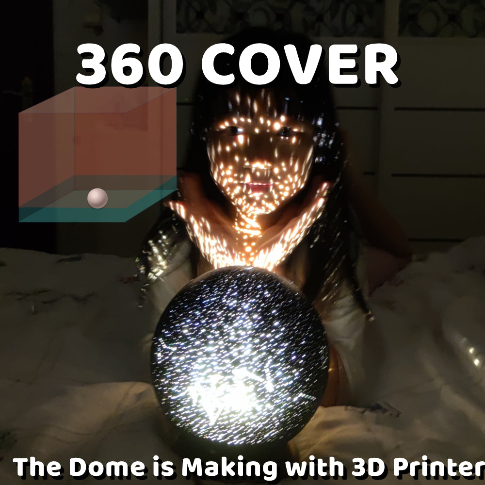 3D Printed 360 Cover Relaxing Sky Star Night Light for Bedroom