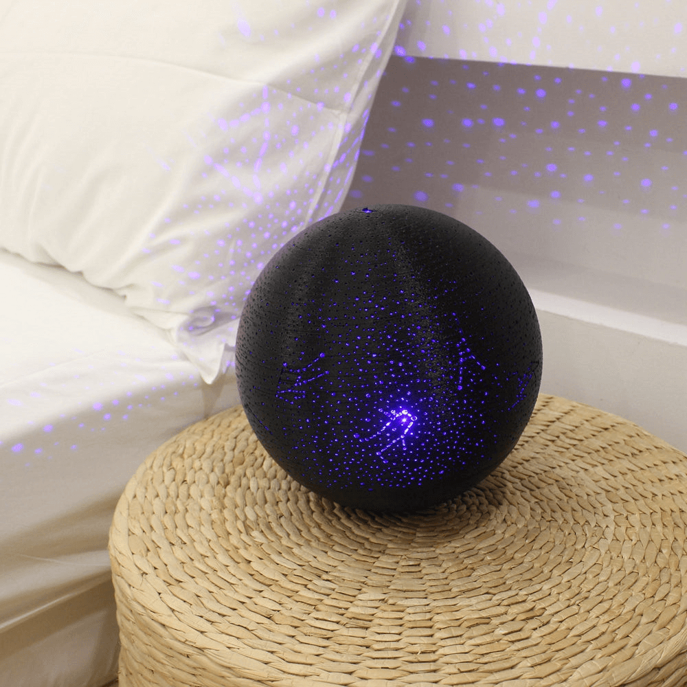3D Printed 360 Cover Relaxing Sky Star Night Light for Bedroom