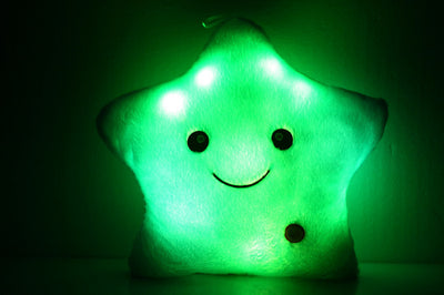 Colorful Lucky Star Glow Pillow