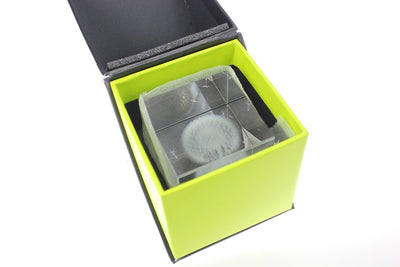 Creative 3 D Laser Etching Crystal Dandelion Cube Paperweight, Birthday Gifts