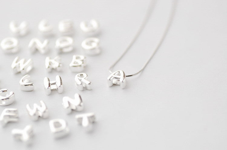 DIY Silver Letter Necklace with Your Name