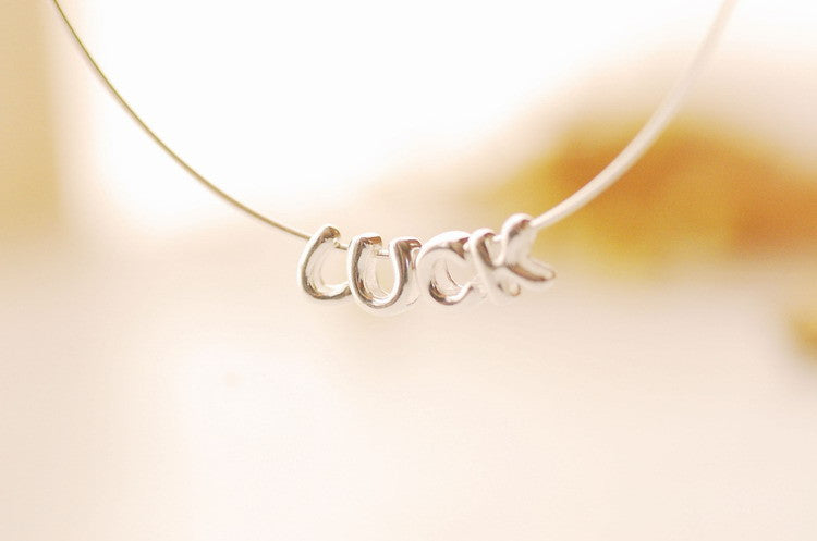 DIY Silver Letter Necklace with Your Name
