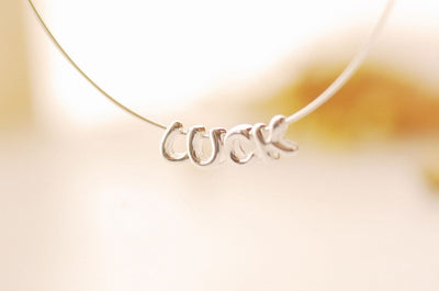 DIY Silver Letter Necklace with Your Name