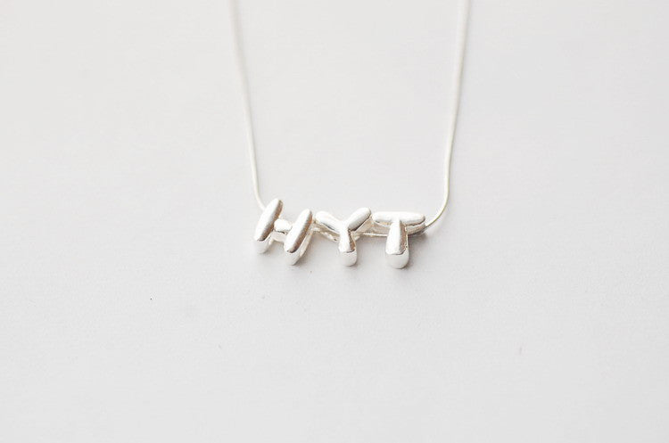 DIY Silver Letter Necklace with Your Name