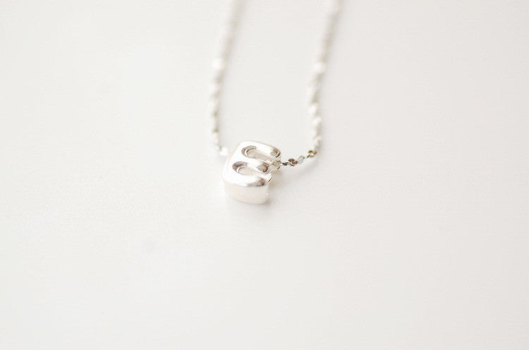 DIY Silver Letter Necklace with Your Name