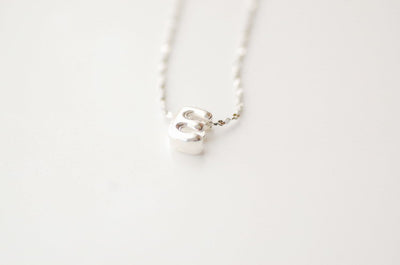 DIY Silver Letter Necklace with Your Name