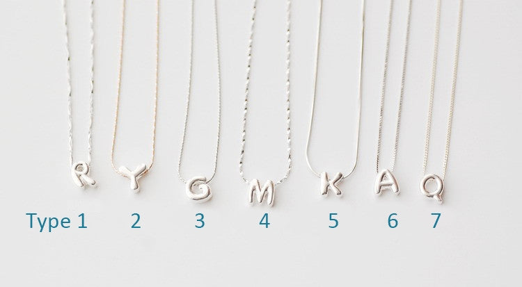 DIY Silver Letter Necklace with Your Name