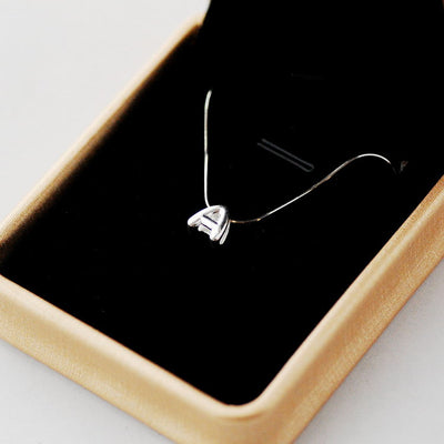 DIY Silver Letter Necklace with Your Name