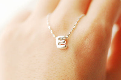 DIY Silver Letter Necklace with Your Name