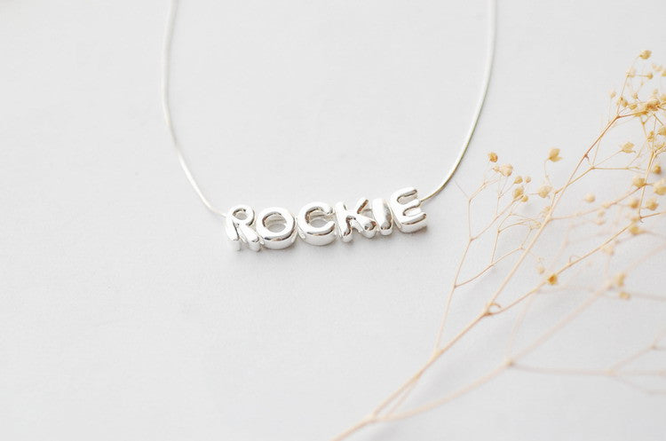 DIY Silver Letter Necklace with Your Name