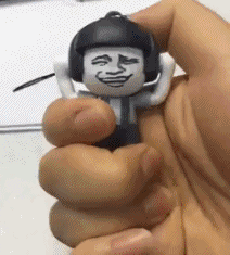 Funny Mushroom Head Change Face Emotion Expression Action Figure Stress Relieving Toy Keychain