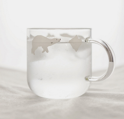 Glass polar series penguin polar bear