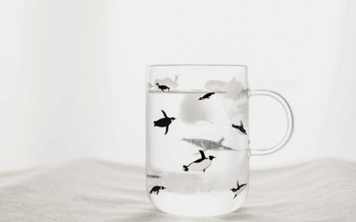 Glass polar series penguin polar bear