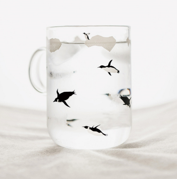 Glass polar series penguin polar bear