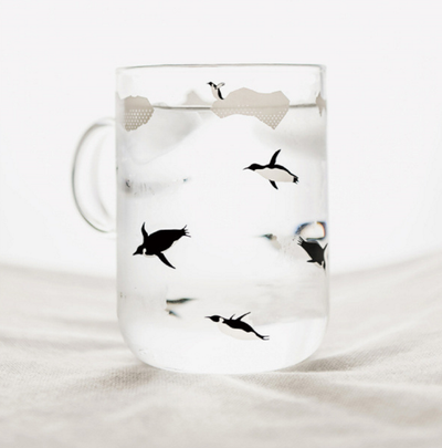 Glass polar series penguin polar bear