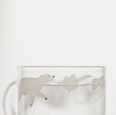 Glass polar series penguin polar bear