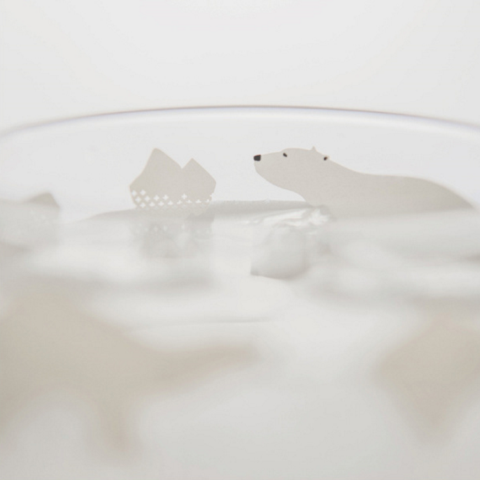 Glass polar series penguin polar bear