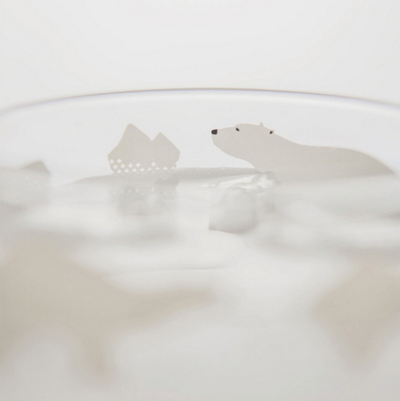 Glass polar series penguin polar bear
