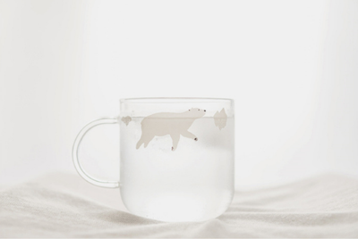 Glass polar series penguin polar bear
