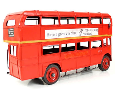 Handmade Antique Tin Model Car-1905 London Double Decker Bus