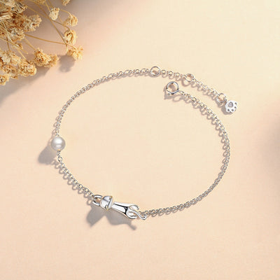 INFMETRY Cat Silver Bracelets Jewelry Birthday Gifts Ideas for Women Mom Her Girlfriend
