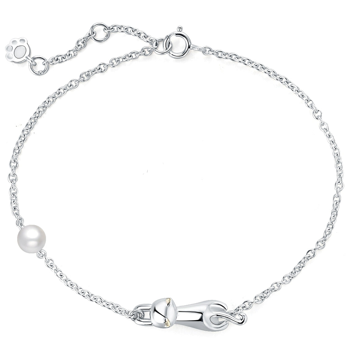 INFMETRY Cat Silver Bracelets Jewelry Birthday Gifts Ideas for Women Mom Her Girlfriend