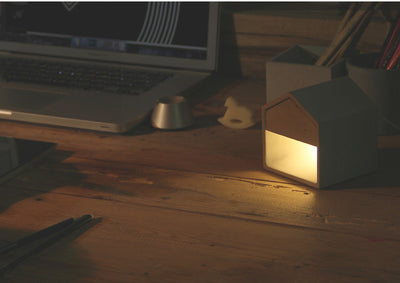 Concrete House Small Night Light