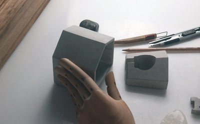 Concrete House Small Night Light