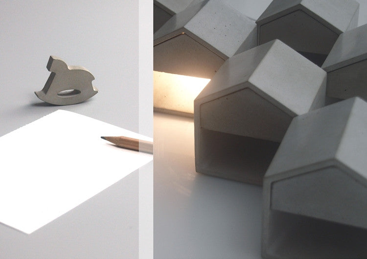 Concrete House Small Night Light