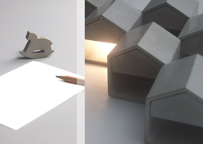 Concrete House Small Night Light