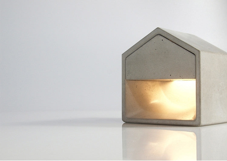 Concrete House Small Night Light