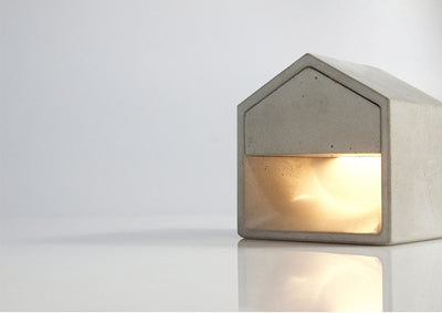 Concrete House Small Night Light