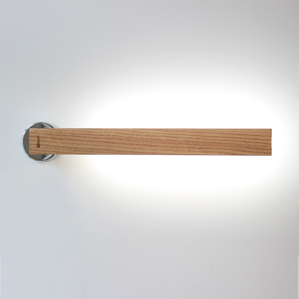 Solid Wood LED Rectangular Wall Lamp
