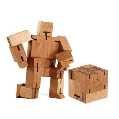 Wooden Transformer Cube Robot