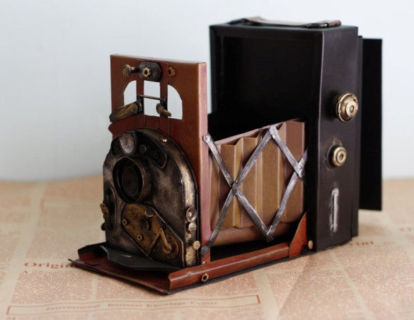 Handmade Antique Tin Model Camera-1910 England Newman
