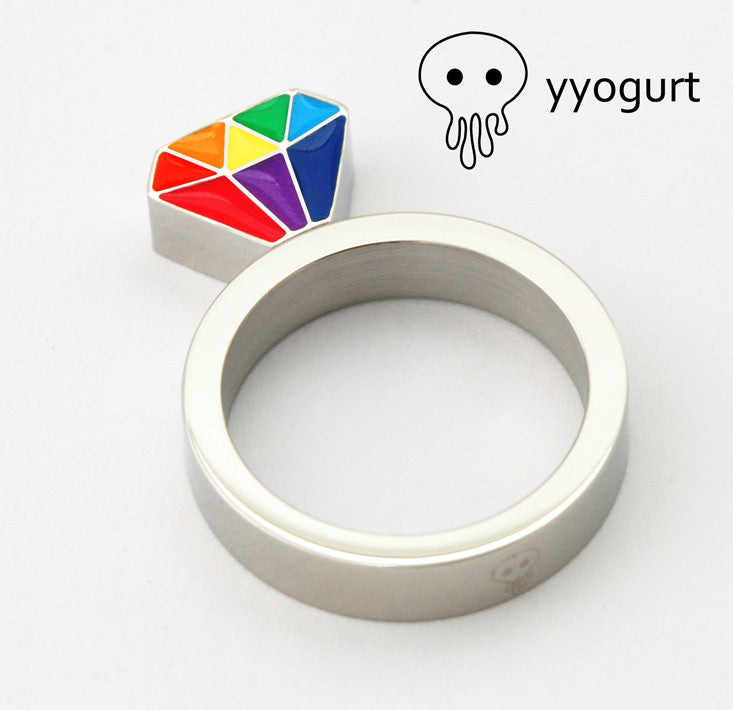 Rainbow Diamond Ring