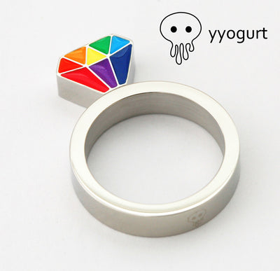 Rainbow Diamond Ring